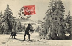 CPA Sports d'hiver Ski Skieurs Plateau du Revard