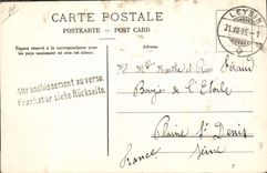 Deporte suizo del esquí de los deportes de invierno de la POSTAL de la VENDIMIA