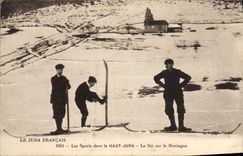 CPA Sports d'hiver Ski Les sports dans le Haut Jura le ski sur la montagne 