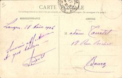 VINTAGE POSTCARD Train Langres Engine the toothed rack On arrival downtown