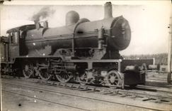 CARTE PHOTO Train Locomotive Machine Hermann