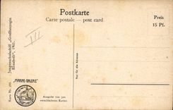 VINTAGE POSTCARD Sailing Boat Elisabeth 1901