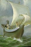 CPA Bateau Voilier Rome