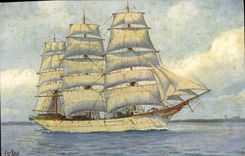 CPA Bateau Voilier Elisabeth 1901
