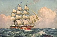 VINTAGE POSTCARD Sailing Boat Duncan Gleacon