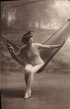 CPA Femme Nu erotique Hamac