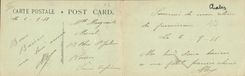 CARTE DOUBLE Militaria Cantine des deux drapeaux pour les permissionnaires Croix Rouge americaine Salle des jeux lecture