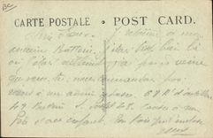 VINTAGE POSTCARD Militaria Canteen of the two flags for the persons on leave American Red Cross the promenade