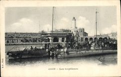 CPA Bateau Guerre Algerie Alger Les torpilleurs 