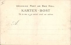 VINTAGE POSTCARD Boat Brest War Panoramic View of the wearing of war