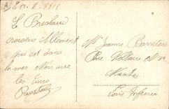 CARTE PHOTO Bateau Guerre Breslaud 