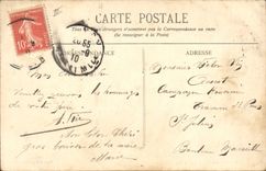 VINTAGE POSTCARD Nantes the theater and the military circle