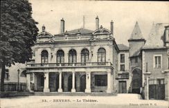 VINTAGE POSTCARD Nevers the theater