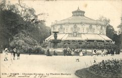 VINTAGE POSTCARD Paris the theater of the Champs Elysées the Marigny theater