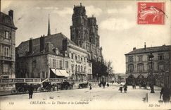 CPA Orleans Le theatre et la cathedrale 