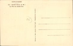 POSTAL San Pablo de la VENDIMIA la calle del cuello de adaptación