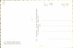 POSTAL San Pablo de la VENDIMIA visto a través de los aceituna-árboles