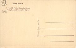 CPA Saint Paul Vue Generale a travers les Cypres