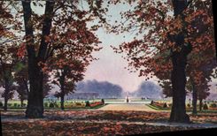 VINTAGE POSTCARD Fontainebleau Gardens of the Palate the floor