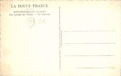 VINTAGE POSTCARD Fontainebleau Gardens of the Palate the floor