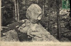 VINTAGE POSTCARD Fontainebleau the Drill throats of ApremontLe cup-and-ball of the devil