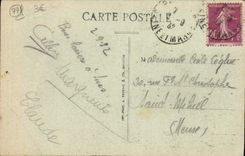 VINTAGE POSTCARD Layered branches Interior of the Church of St Quirlace