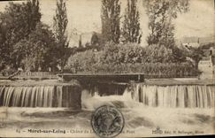 CPA Moret Sur Loing Chutes du Loing en amont du pont 
