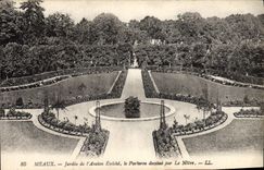 VINTAGE POSTCARD Meaux Jardin of Old Eveche the Floor Draws By Ours