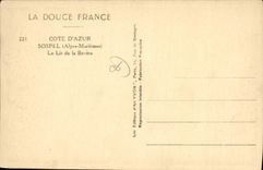 VINTAGE POSTCARD Sospel Bed of Bevera