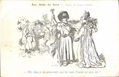 CPA Aux amis du Nord Caran d'Ache Camarades 