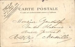 VINTAGE POSTCARD Monument of Fayette and Washington