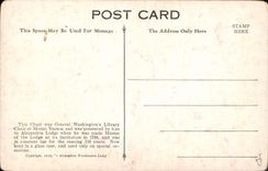 VINTAGE POSTCARD Frankly mason Masonry Flesh off Washington Library