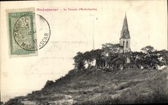 VINTAGE POSTCARD Madagascar the temple of Ambohipotay Protestant Temple