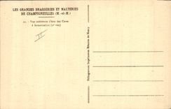 La POSTAL de la VENDIMIA las cervecerías y la fábrica grandes de las maltas de interior de Champigneulles Vue de uno de los sótanos tiene fermentación