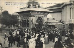 CPA Exposition Marseille 1906 Pavillon de l'Amer Picon Aubade de la musique Malgache