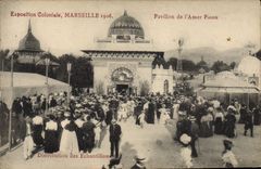 CPA Exposition Marseille 1906 Pavillon de l'Amer Picon Distribution des echantillons 