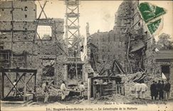 VINTAGE POSTCARD Nogent Brewery on the Seine the catastrophe of Malt factory