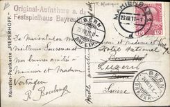 VINTAGE POSTCARD Fantasy Woman Julie Koerner Horn Beer