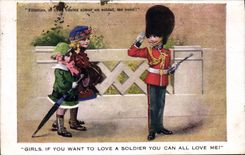 CPA Illustrateur Enfants Uniforme Militaria