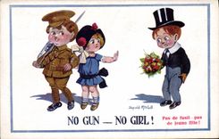 CPA Illustrateur Enfants Militaria Donald Mc Gill