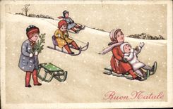 CPA Sports d'hiver Ski Enfants Luge