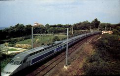 CPM Train Locomotive TGV A pres de Guethary