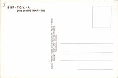 MODERN CARD Train Engine TGV has close to Guethary