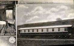 VINTAGE POSTCARD Individual Train sleeping Berth Sleeping Saloon