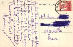 Barco del barco de navegación de la POSTAL de la VENDIMIA del pecador del camarón