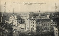 VINTAGE POSTCARD Militaria College Pasteur Neuilly Paris American Ambulance