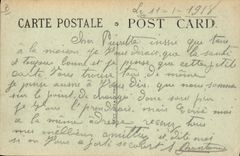 VINTAGE POSTCARD Militaria Canteen of the two flags for the persons on leave American Red Cross the theater Puppet