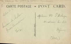 VINTAGE POSTCARD Militaria Canteen of the two flags for the persons on leave American Red Cross Sight external of the canteen