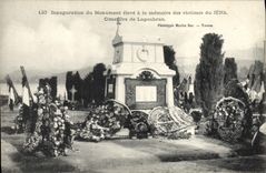 CPA Bateau Guerre Inauguration du monument eleve a la memoire des victimes du Iena Cimetiere de LAgoubran 