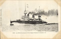 VINTAGE POSTCARD Bateau War Iena Cuirasse has turrets